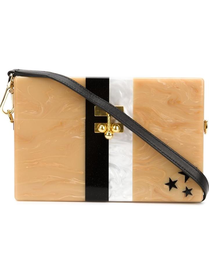 Edie Parker Small Trunk Stars Clutch