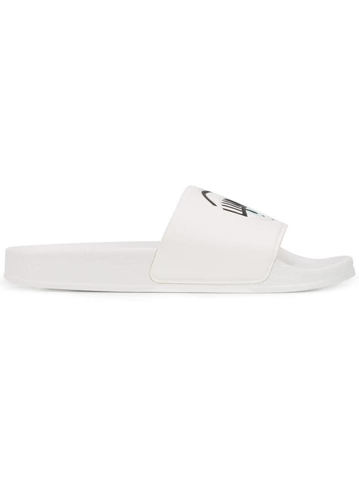 Chiara Ferragni Flirting Slide Sandals - White