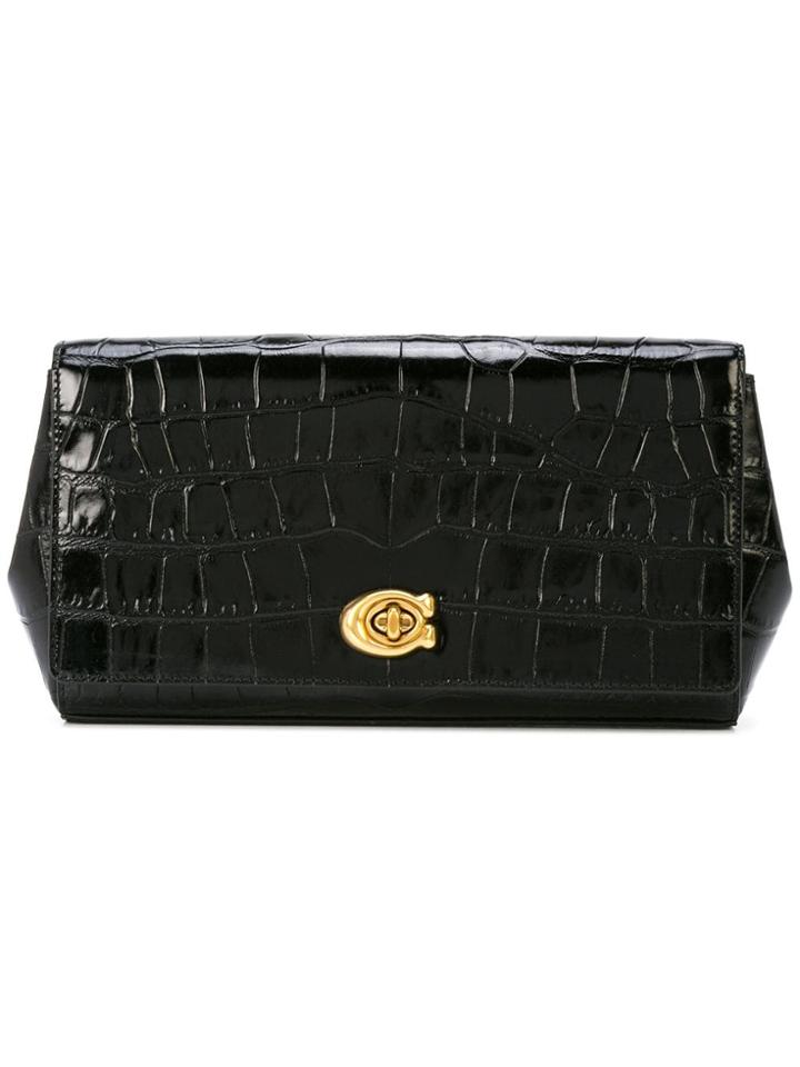 Coach Alexa Turnlock Clutch - Black