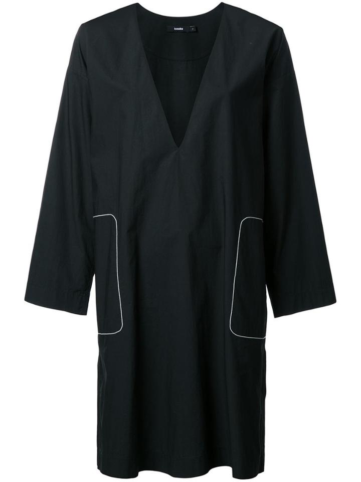 Bassike V-neck Dress - Black