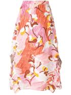 Prada Floral A-line Skirt - Multicolour