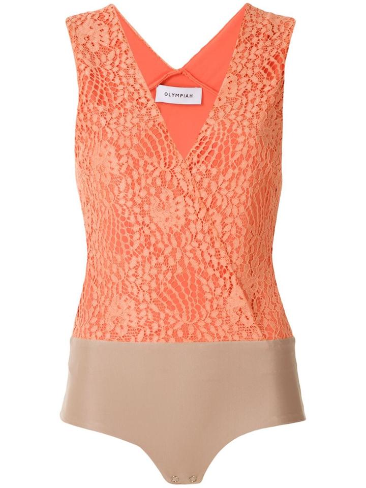 Olympiah Petale Lace Bodysuit - Orange