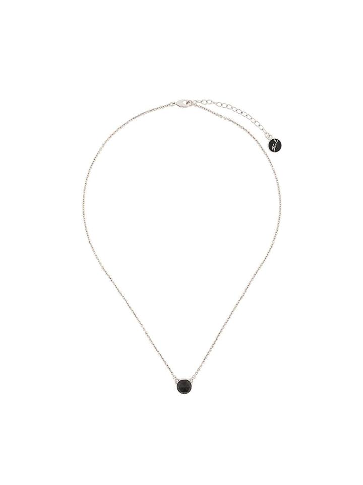 Karl Lagerfeld Pavé And Pearl Double Necklace - Silver