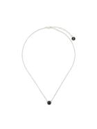Karl Lagerfeld Pavé And Pearl Double Necklace - Silver