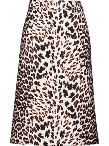 Prada Natté Gabardine Skirt - White