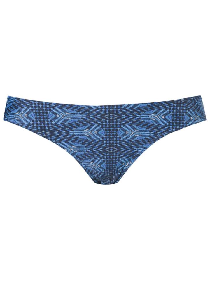 Lygia & Nanny Printed Bikini Bottom, Women's, Size: 40, Blue, Polyamide/spandex/elastane