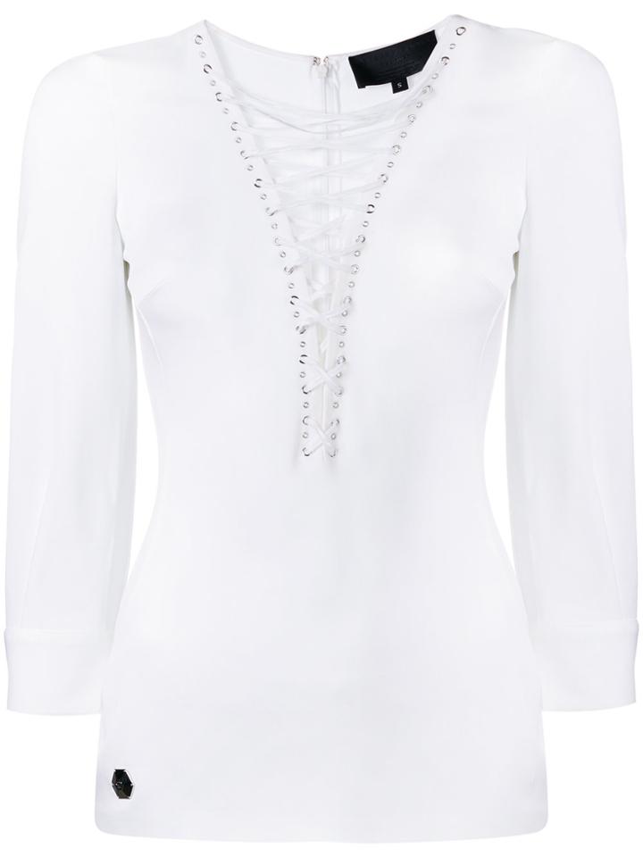 Philipp Plein Bondage Top - White