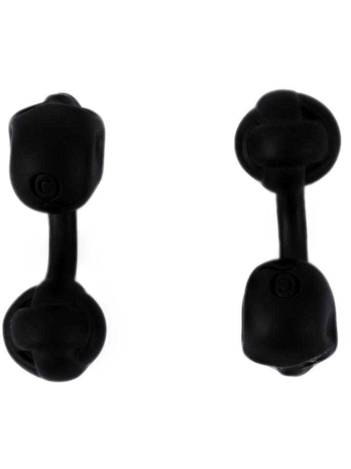 Alexander Mcqueen Skull Cufflinks, Men's, Black, Brass/glass