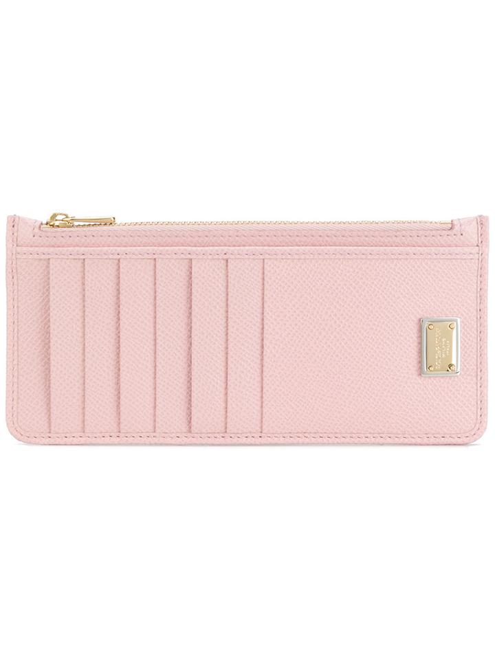 Dolce & Gabbana Textured Card Holder - Pink & Purple