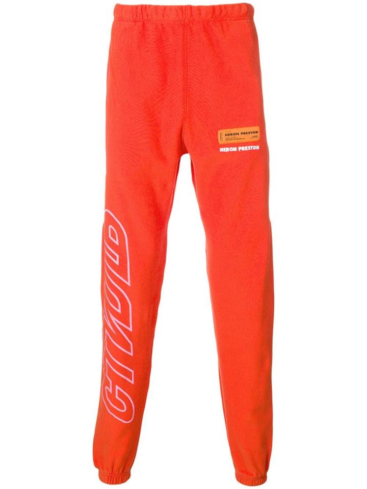 Heron Preston Style Track Pants - Red