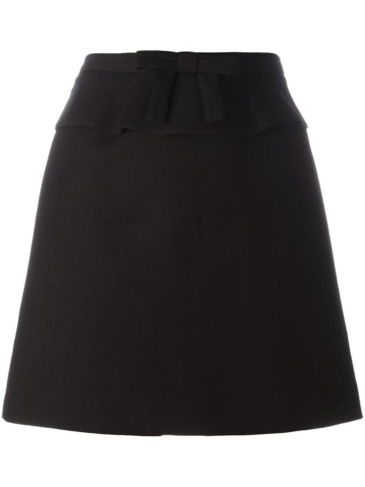 Red Valentino Mini A-line Skirt, Women's, Size: 42, Black, Cotton/viscose