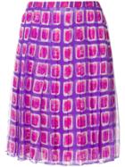 Chanel Vintage Geometric Logo Skirt - Pink & Purple