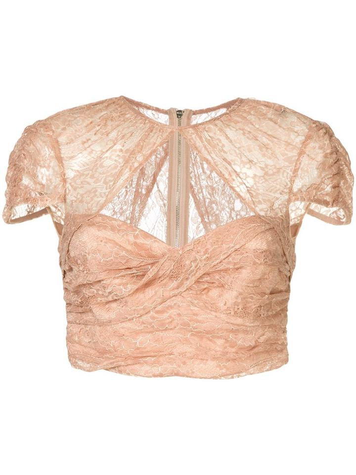 Alice Mccall Sweetly Cropped Top - Nude & Neutrals