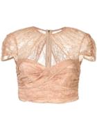 Alice Mccall Sweetly Cropped Top - Nude & Neutrals