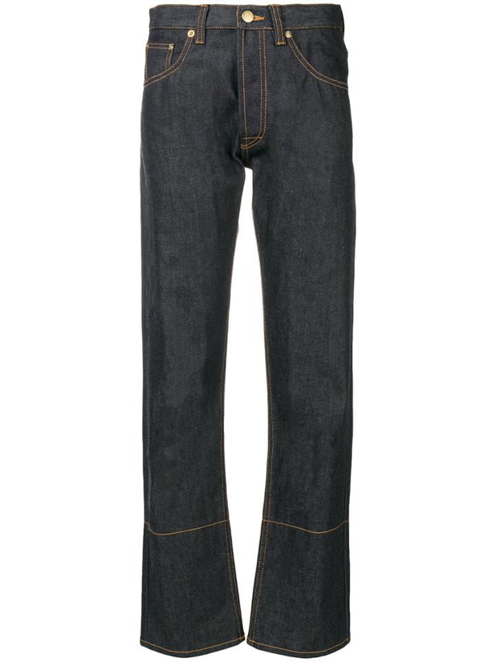 Loewe Embroidered Five Pocket Jeans - Blue