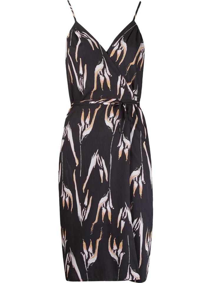 Andrea Marques Abstract Print Spaghetti Straps Dress