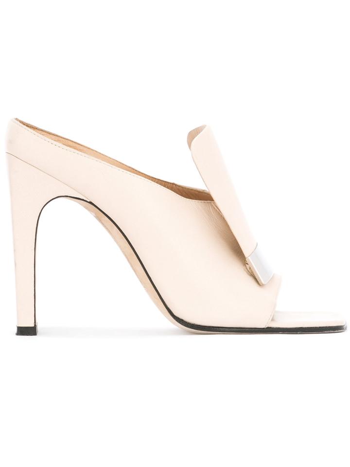 Sergio Rossi Sr1 Open Toe Mules - Nude & Neutrals