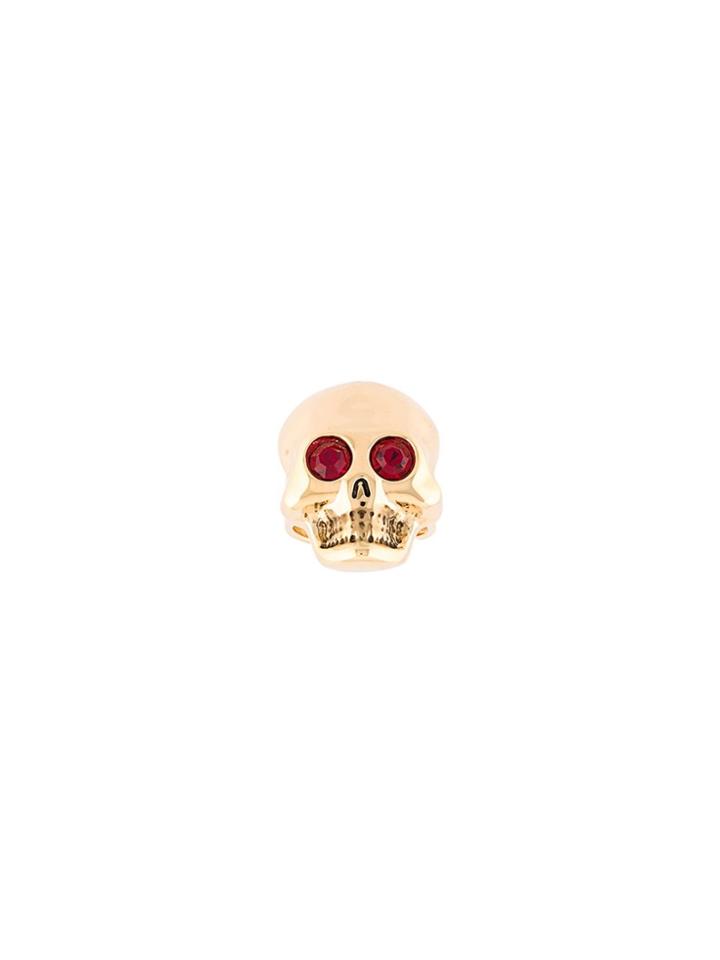 Moschino Gem Eye Skull Ring - Metallic