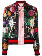 Gucci Floral Print Bomber Jacket, Size: 46, Silk