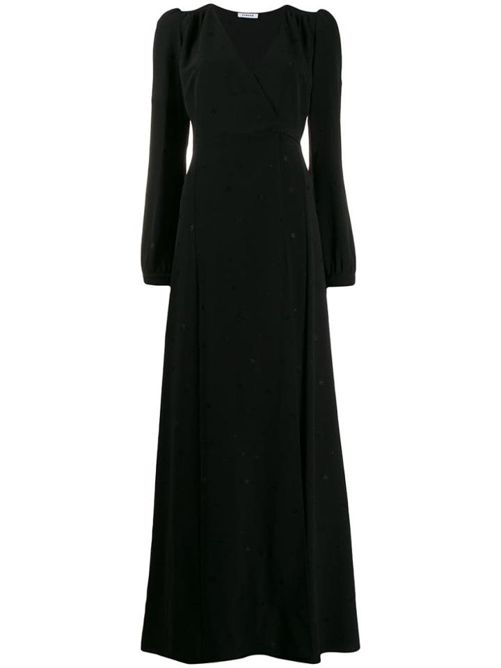 P.a.r.o.s.h. Long V-neck Dress - Black