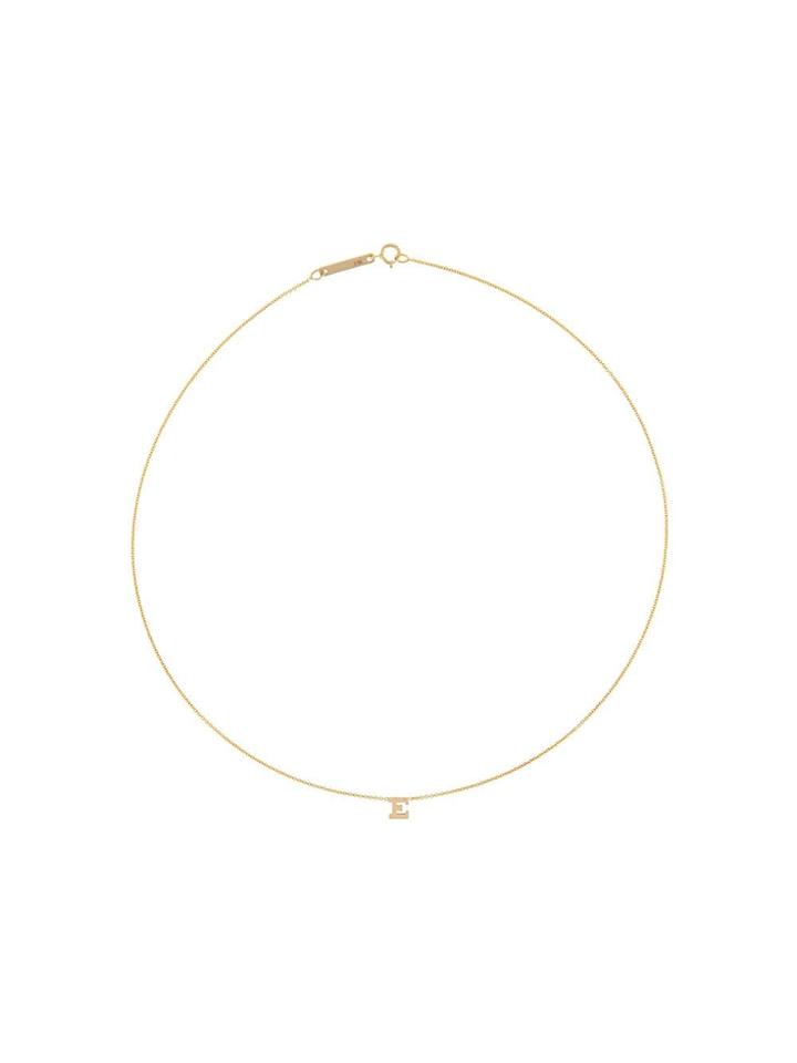 Zoë Chicco 14kt Yellow Gold E Initial Necklace