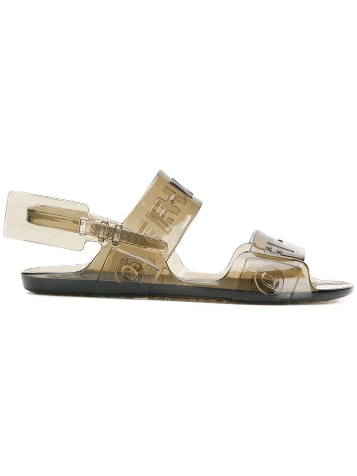 Off-white Transparent Loogo Sandals - Neutrals