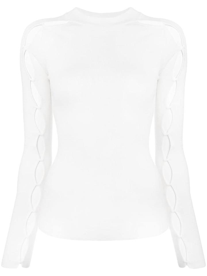 Zoe Jordan Cut Out Detail Jumper - White