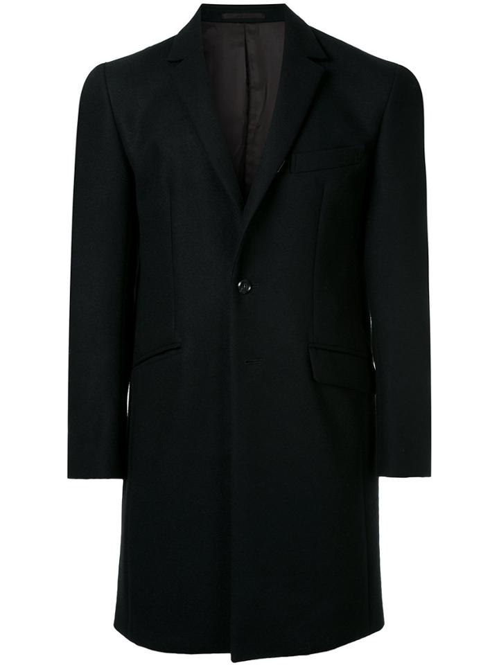 Attachment Tailored Fitted Coat - Black