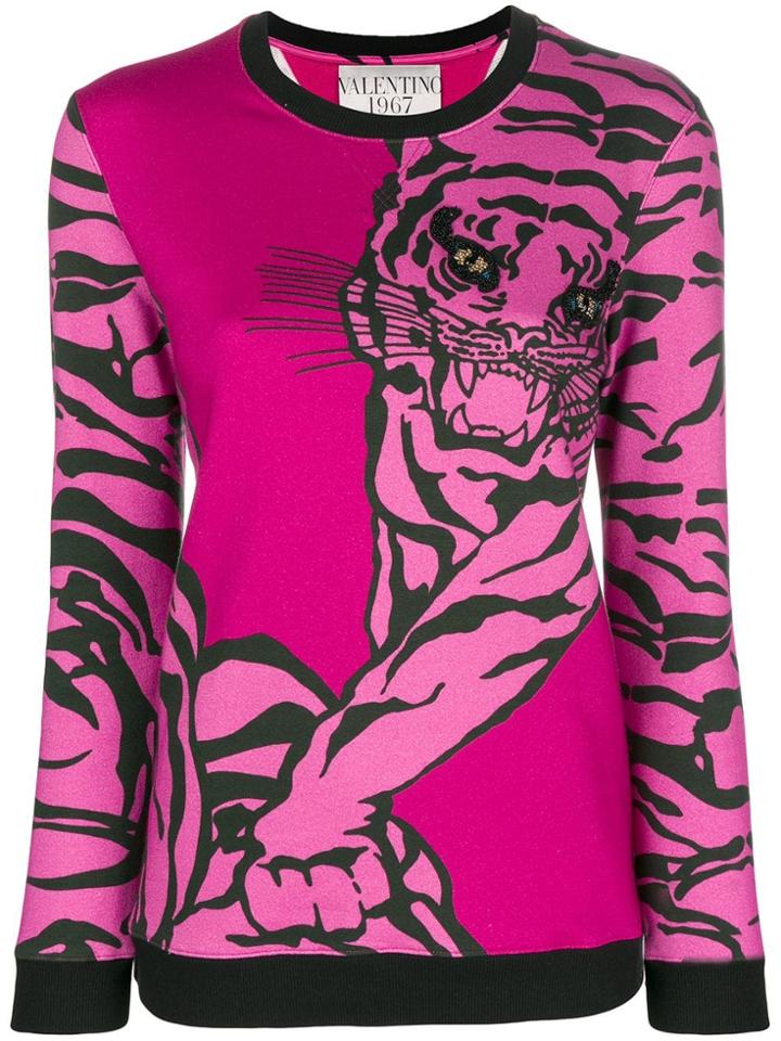 Valentino Tiger Re-edition Sweatshirt - Pink & Purple