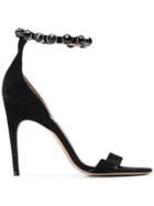 Sergio Rossi Embellished Ankle Strap Sandals - Black