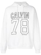 Calvin Klein Logo Embroidered Hoodie - White