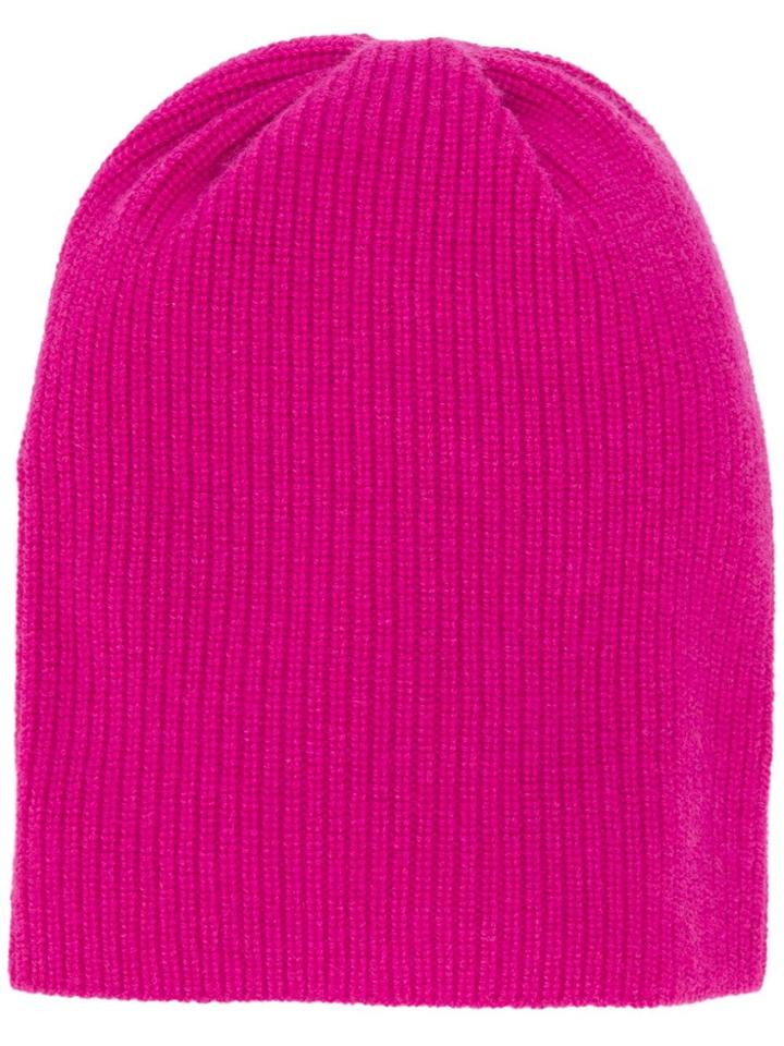 Laneus Cashmere Knit Beanie - Pink
