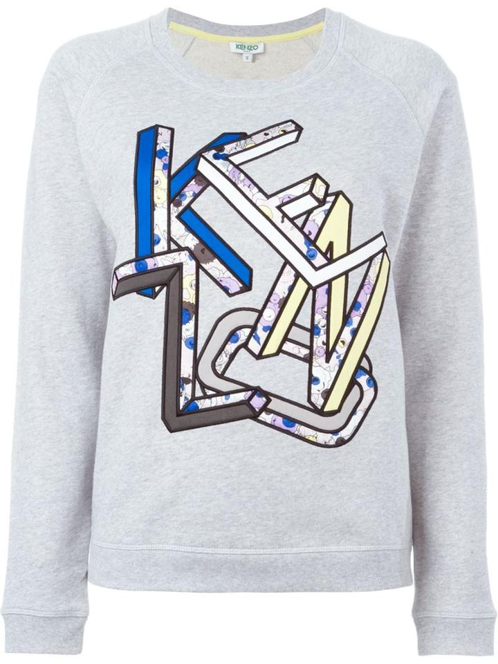 Kenzo Kenzo Letters Sweatshirt, Women's, Size: M, Grey, Cotton