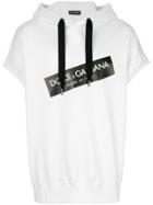 Dolce & Gabbana Logo Tape Hoodie - White