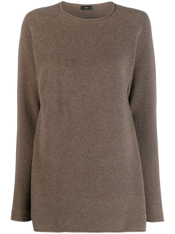 Joseph Ribbed Knit Cashmere Jumper - Brown