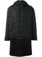 Neil Barrett Padded Jacket Coat, Men's, Size: 50, Black, Nylon/polyamide/polyester/wool