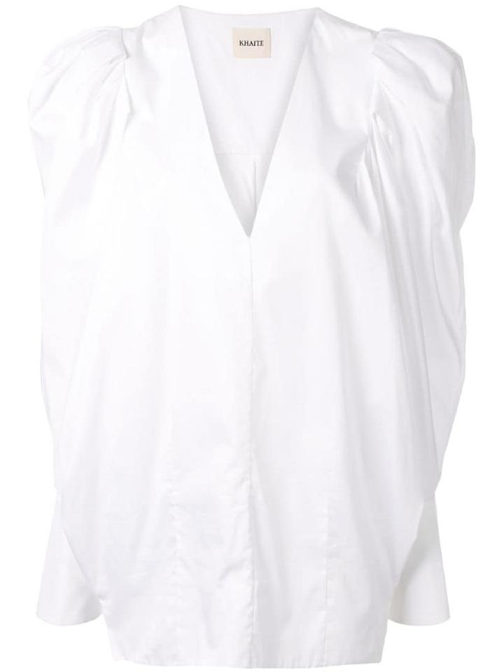 Khaite Conie Puff-sleeve Blouse - White