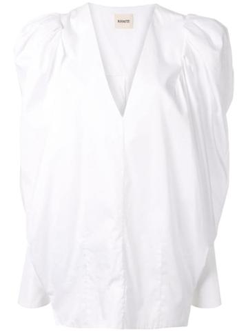 Khaite Conie Puff-sleeve Blouse - White