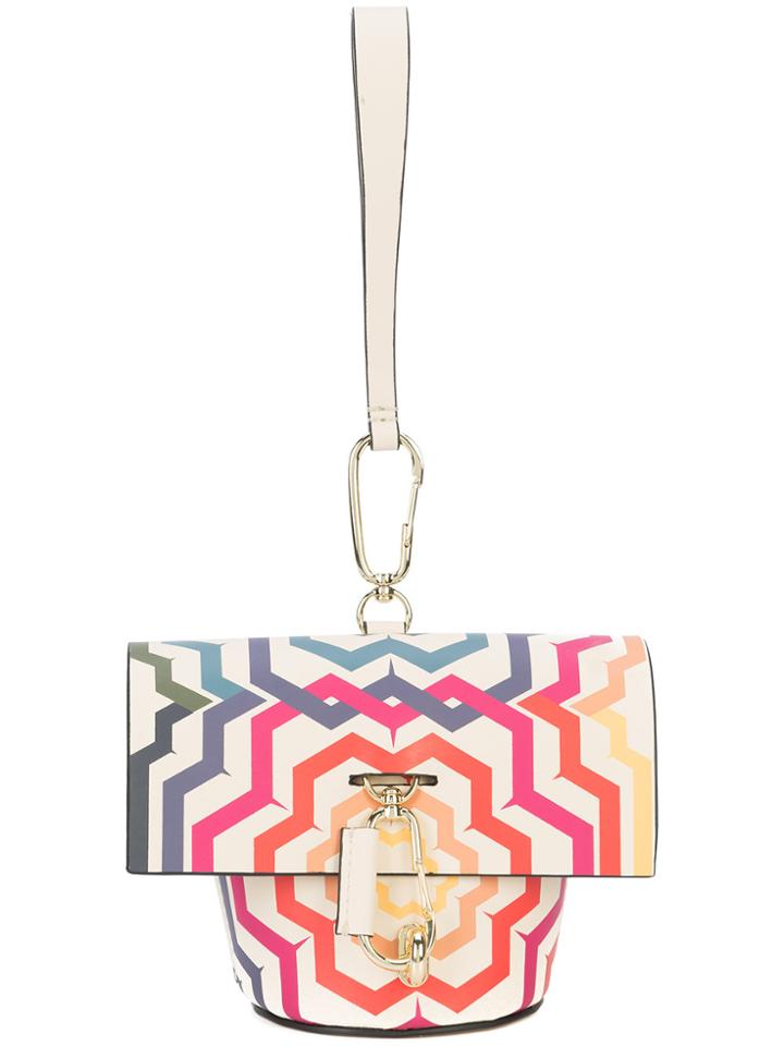 Zac Zac Posen Belay Print Mini Clutch Bag - White