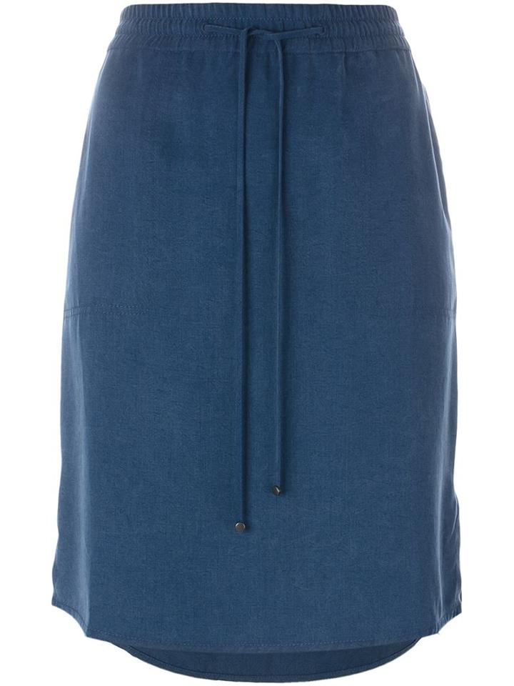 Akris Drawstring Straight Skirt