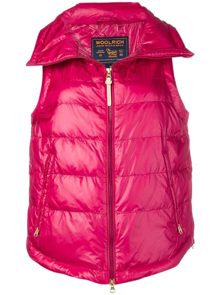 Woolrich Zipped Padded Gilet - Red