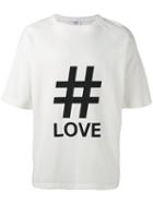 Ports 1961 - Oversized Love Print T-shirt - Men - Cotton/polyurethane - M, White, Cotton/polyurethane
