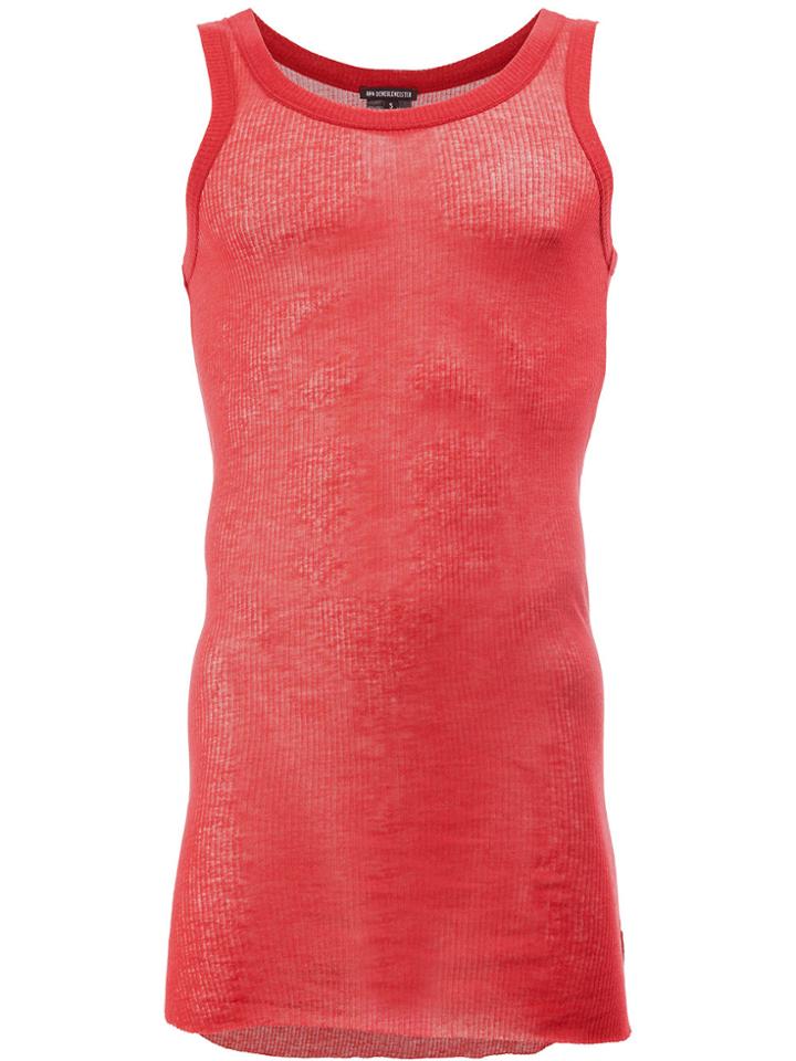 Ann Demeulemeester Sheer Tank Top - Red