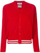 Comme Des Garçons Girl Stripe Detail Cardigan - Red