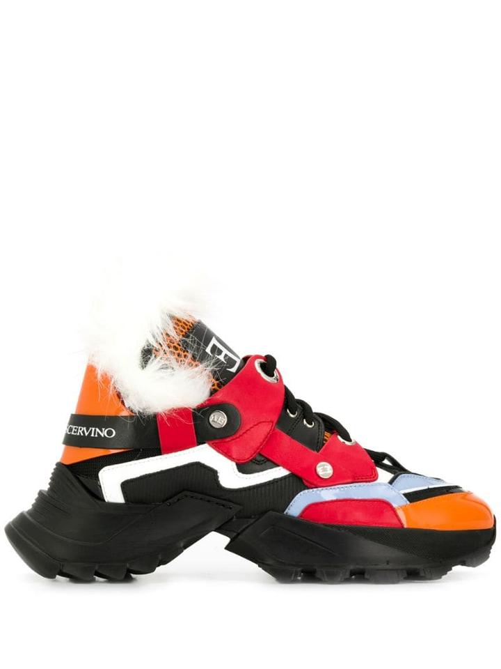 Ermanno Scervino Colour Block Sneakers - Black
