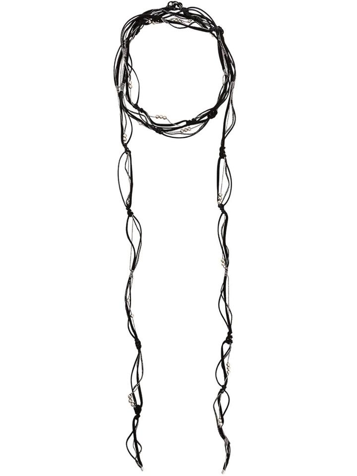 Saint Laurent Beaded Detailed Necklace - Black