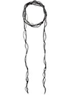 Saint Laurent Beaded Detailed Necklace - Black