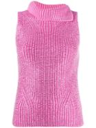 Ermanno Scervino Rhinestone Knit Top - Pink