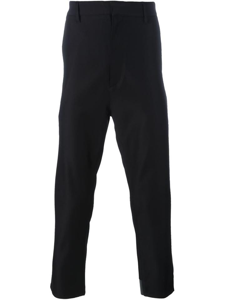 Jil Sander Cropped Trousers, Men's, Size: 48, Black, Polyamide/viscose/polyester/cotton