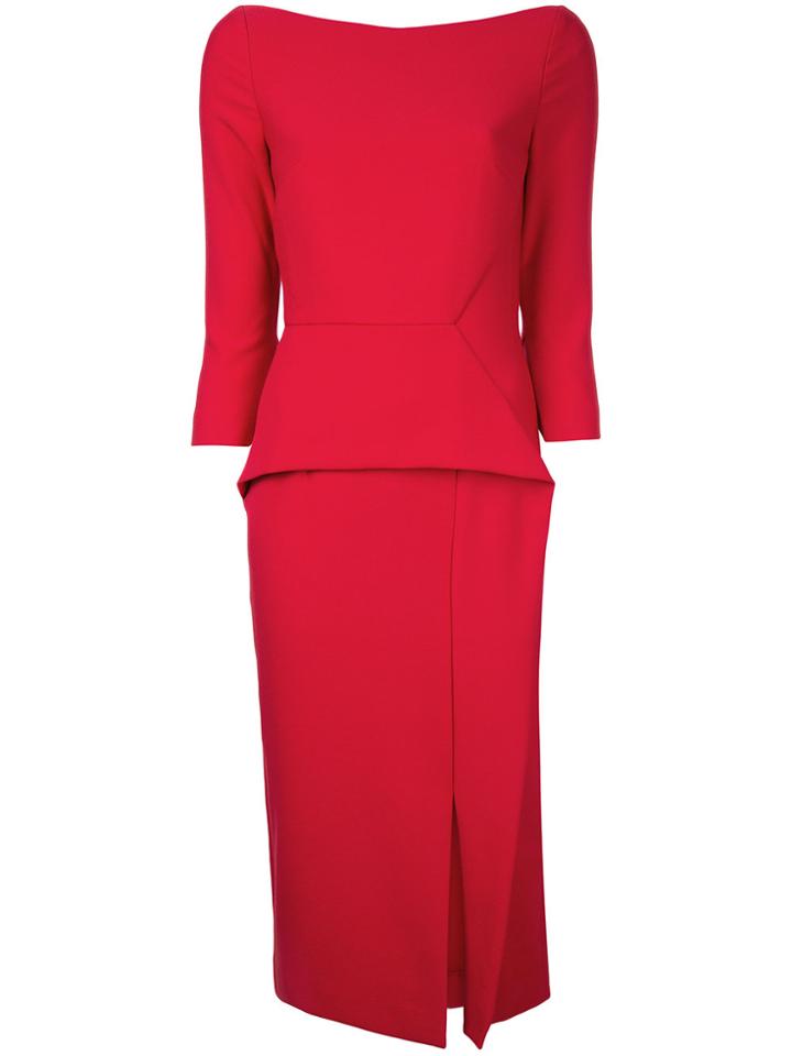 Roland Mouret Ardingly Dress - Red